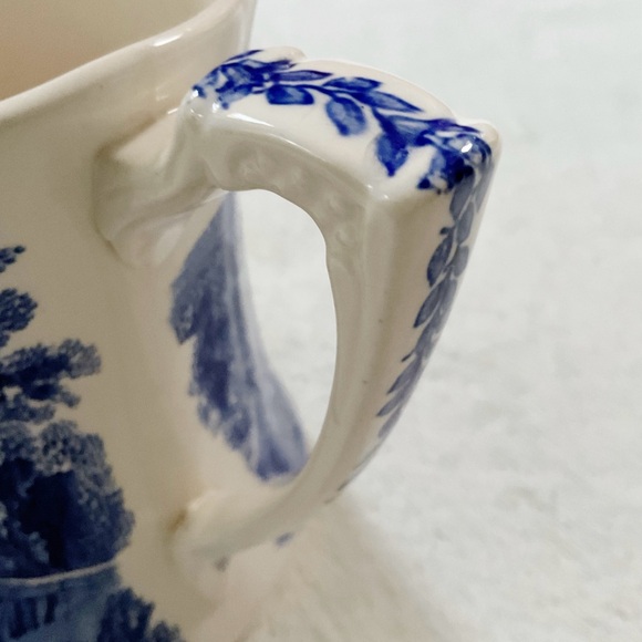 Alfred Meakin “Tintern” Blue White Transferware Pitcher England 1950s 28oz - Picture 8 of 16